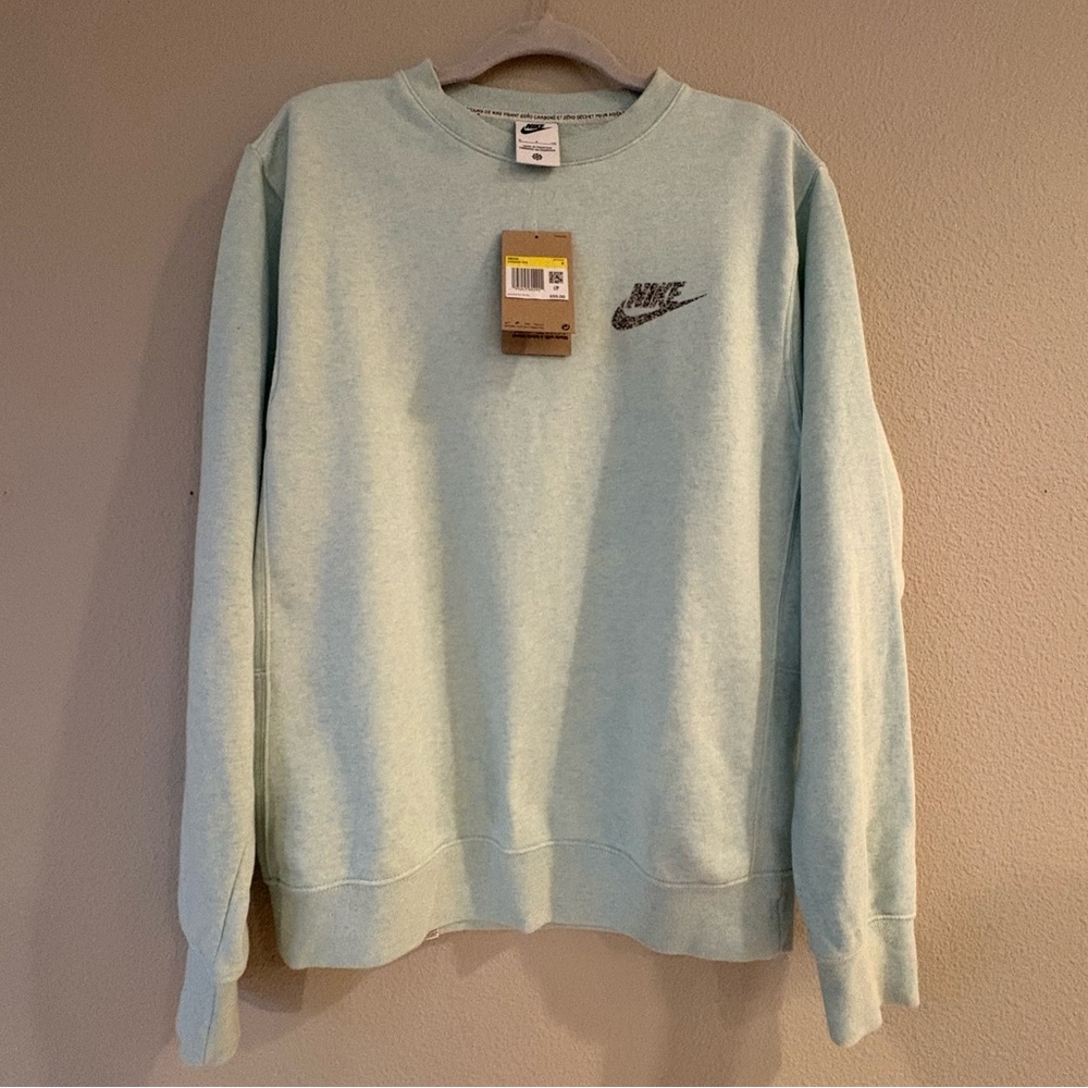 NIKE REVIVAL Crewneck Sweatshirt in Mint Green Foam Size Men’s Small
